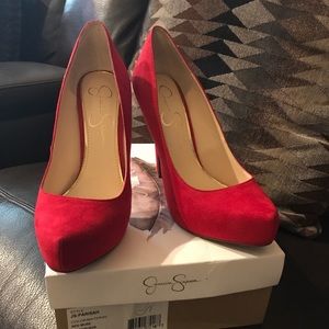 Jessica Simpson red heels